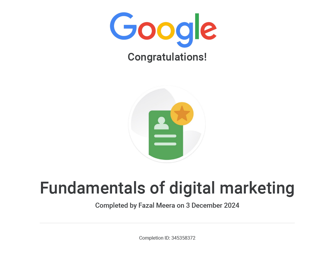 Google Certificate
